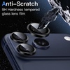 image:imageJETech Camera Lens Protector for iPhone 17 Pro17 Pro Max Orange 1 Set  9H Tempered Glass Metal Individual Ring Cover Easy Installation Tray HD ClearBlack
