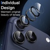 image:imageJETech Camera Lens Protector for iPhone 17 Pro17 Pro Max Orange 1 Set  9H Tempered Glass Metal Individual Ring Cover Easy Installation Tray HD ClearBlack