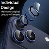 image:imageJETech Camera Lens Protector for iPhone 17 Pro17 Pro Max Orange 1 Set  9H Tempered Glass Metal Individual Ring Cover Easy Installation Tray HD ClearDeep Blue