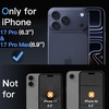image:imageJETech Camera Lens Protector for iPhone 17 Pro17 Pro Max Orange 1 Set  9H Tempered Glass Metal Individual Ring Cover Easy Installation Tray HD ClearDeep Blue
