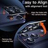 image:imageJETech Camera Lens Protector for iPhone 17 Pro17 Pro Max Orange 1 Set  9H Tempered Glass Metal Individual Ring Cover Easy Installation Tray HD ClearDeep Blue
