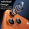 image:imageJETech Camera Lens Protector for iPhone 17 Pro17 Pro Max Orange 1 Set  9H Tempered Glass Metal Individual Ring Cover Easy Installation Tray HD ClearOrange
