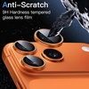 image:imageJETech Camera Lens Protector for iPhone 17 Pro17 Pro Max Orange 1 Set  9H Tempered Glass Metal Individual Ring Cover Easy Installation Tray HD ClearOrange