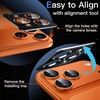 image:imageJETech Camera Lens Protector for iPhone 17 Pro17 Pro Max Orange 1 Set  9H Tempered Glass Metal Individual Ring Cover Easy Installation Tray HD ClearOrange