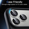 image:imageJETech Camera Lens Protector for iPhone 17 Pro17 Pro Max Orange 1 Set  9H Tempered Glass Metal Individual Ring Cover Easy Installation Tray HD ClearSilver