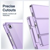 image:imageJETech Case Cover for Samsung Galaxy Tab A9 Plus 11 Black  Slim Translucent Back Design TriFold Stand Auto WakeSleep Lightweight Shockproof ProtectionLight Purple