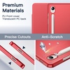 image:imageJETech Case Cover for Samsung Galaxy Tab S9 11 Black  Slim Translucent Back Design TriFold Stand Support S Pen Charging Auto WakeSleep Lightweight Shockproof ProtectionRed