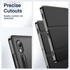 image:imageJETech Case Cover for Samsung Galaxy Tab S9 11 Black  Slim Translucent Back Design TriFold Stand Support S Pen Charging Auto WakeSleep Lightweight Shockproof ProtectionBlack