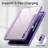image:imageJETech Case Cover for Samsung Galaxy Tab S9 FE Plus Black  Clear Transparent Back S Pen Holder Slim Shockproof Protection TriFold Stand Auto WakeSleepLight Purple