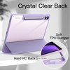 image:imageJETech Case Cover for Samsung Galaxy Tab S9 FE Plus Black  Clear Transparent Back S Pen Holder Slim Shockproof Protection TriFold Stand Auto WakeSleepLight Purple