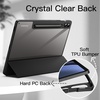 image:imageJETech Case Cover for Samsung Galaxy Tab S9 FE Plus Black  Clear Transparent Back S Pen Holder Slim Shockproof Protection TriFold Stand Auto WakeSleepBlack