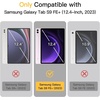 image:imageJETech Case Cover for Samsung Galaxy Tab S9 FE Plus Black  Clear Transparent Back S Pen Holder Slim Shockproof Protection TriFold Stand Auto WakeSleepLight Purple