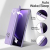 image:imageJETech Case Cover for Samsung Galaxy Tab S9 FE Plus Black  Clear Transparent Back S Pen Holder Slim Shockproof Protection TriFold Stand Auto WakeSleepLight Purple