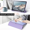 image:imageJETech Case Cover for Samsung Galaxy Tab S9 FE Plus Black  Clear Transparent Back S Pen Holder Slim Shockproof Protection TriFold Stand Auto WakeSleepLight Purple