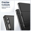 image:imageJETech Case Cover for Samsung Galaxy Tab S9 FE Plus Black  Slim Translucent Back Design TriFold Stand Support S Pen Charging Auto WakeSleep Lightweight Shockproof ProtectionBlack
