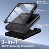 image:imageJETech Case for Samsung Galaxy Z Flip 7 Blue Shadow  Builtin Front Screen Protector Slim Hard PC Design Shockproof Protection AntiScratch FinishBlack