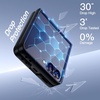 image:imageJETech Case for Samsung Galaxy Z Flip 7 Blue Shadow  Builtin Front Screen Protector Slim Hard PC Design Shockproof Protection AntiScratch FinishBlack