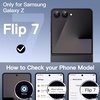 image:imageJETech Case for Samsung Galaxy Z Flip 7 Blue Shadow  Builtin Front Screen Protector Slim Hard PC Design Shockproof Protection AntiScratch FinishBlack