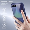 image:imageJETech Case for Samsung Galaxy Z Flip 7 Blue Shadow  Builtin Front Screen Protector Slim Hard PC Design Shockproof Protection AntiScratch FinishBlue Shadow
