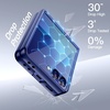 image:imageJETech Case for Samsung Galaxy Z Flip 7 Blue Shadow  Builtin Front Screen Protector Slim Hard PC Design Shockproof Protection AntiScratch FinishBlue Shadow