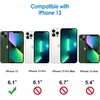 image:imageJETech Case for iPhone 13 AntiYellowing Clear  Shockproof Protection Scratch Resistant Hard PC Back Durable Transparent TPU BumperAlpine Green