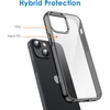 image:imageJETech Case for iPhone 13 AntiYellowing Clear  Shockproof Protection Scratch Resistant Hard PC Back Durable Transparent TPU BumperBlack