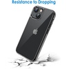 image:imageJETech Case for iPhone 13 AntiYellowing Clear  Shockproof Protection Scratch Resistant Hard PC Back Durable Transparent TPU BumperBlack