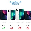 image:imageJETech Case for iPhone 13 AntiYellowing Clear  Shockproof Protection Scratch Resistant Hard PC Back Durable Transparent TPU BumperBlack