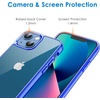 image:imageJETech Case for iPhone 13 AntiYellowing Clear  Shockproof Protection Scratch Resistant Hard PC Back Durable Transparent TPU BumperBlue
