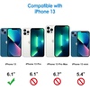 image:imageJETech Case for iPhone 13 AntiYellowing Clear  Shockproof Protection Scratch Resistant Hard PC Back Durable Transparent TPU BumperBlue