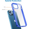 image:imageJETech Case for iPhone 13 AntiYellowing Clear  Shockproof Protection Scratch Resistant Hard PC Back Durable Transparent TPU BumperBlue
