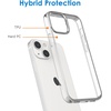 image:imageJETech Case for iPhone 13 AntiYellowing Clear  Shockproof Protection Scratch Resistant Hard PC Back Durable Transparent TPU BumperClear