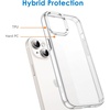 image:imageJETech Case for iPhone 13 AntiYellowing Clear  Shockproof Protection Scratch Resistant Hard PC Back Durable Transparent TPU BumperFrosted Clear
