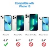 image:imageJETech Case for iPhone 13 AntiYellowing Clear  Shockproof Protection Scratch Resistant Hard PC Back Durable Transparent TPU BumperFrosted Clear