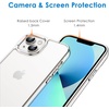 image:imageJETech Case for iPhone 13 AntiYellowing Clear  Shockproof Protection Scratch Resistant Hard PC Back Durable Transparent TPU BumperFrosted Clear