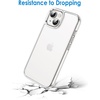 image:imageJETech Case for iPhone 13 AntiYellowing Clear  Shockproof Protection Scratch Resistant Hard PC Back Durable Transparent TPU BumperFrosted Clear
