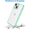 image:imageJETech Case for iPhone 13 AntiYellowing Clear  Shockproof Protection Scratch Resistant Hard PC Back Durable Transparent TPU BumperMidnight Green