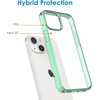 image:imageJETech Case for iPhone 13 AntiYellowing Clear  Shockproof Protection Scratch Resistant Hard PC Back Durable Transparent TPU BumperMidnight Green