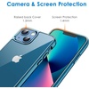 image:imageJETech Case for iPhone 13 AntiYellowing Clear  Shockproof Protection Scratch Resistant Hard PC Back Durable Transparent TPU BumperNavy Blue