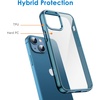 image:imageJETech Case for iPhone 13 AntiYellowing Clear  Shockproof Protection Scratch Resistant Hard PC Back Durable Transparent TPU BumperNavy Blue