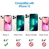 image:imageJETech Case for iPhone 13 AntiYellowing Clear  Shockproof Protection Scratch Resistant Hard PC Back Durable Transparent TPU BumperPink