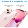image:imageJETech Case for iPhone 13 AntiYellowing Clear  Shockproof Protection Scratch Resistant Hard PC Back Durable Transparent TPU BumperPink