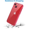 image:imageJETech Case for iPhone 13 AntiYellowing Clear  Shockproof Protection Scratch Resistant Hard PC Back Durable Transparent TPU BumperRed