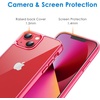 image:imageJETech Case for iPhone 13 AntiYellowing Clear  Shockproof Protection Scratch Resistant Hard PC Back Durable Transparent TPU BumperRed