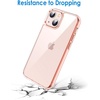 image:imageJETech Case for iPhone 13 AntiYellowing Clear  Shockproof Protection Scratch Resistant Hard PC Back Durable Transparent TPU BumperRose Gold