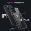 image:imageJETech Case for iPhone 14 AntiYellowing Clear  Shockproof Protection Scratch Resistant Hard PC Back Durable Transparent TPU BumperBlack