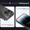 image:imageJETech Case for iPhone 14 AntiYellowing Clear  Shockproof Protection Scratch Resistant Hard PC Back Durable Transparent TPU BumperBlack