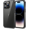 image:imageJETech Case for iPhone 14 AntiYellowing Clear  Shockproof Protection Scratch Resistant Hard PC Back Durable Transparent TPU BumperBlack