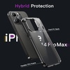 image:imageJETech Case for iPhone 14 AntiYellowing Clear  Shockproof Protection Scratch Resistant Hard PC Back Durable Transparent TPU BumperBlack