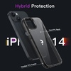 image:imageJETech Case for iPhone 14 AntiYellowing Clear  Shockproof Protection Scratch Resistant Hard PC Back Durable Transparent TPU BumperBlack